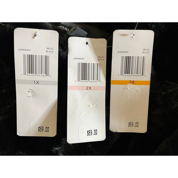 Nina Leonard Jacket Cape Shrug Womens 1X Faux Fur Sequin Hollywood Glam Mob Wife - Picture 8 of 13